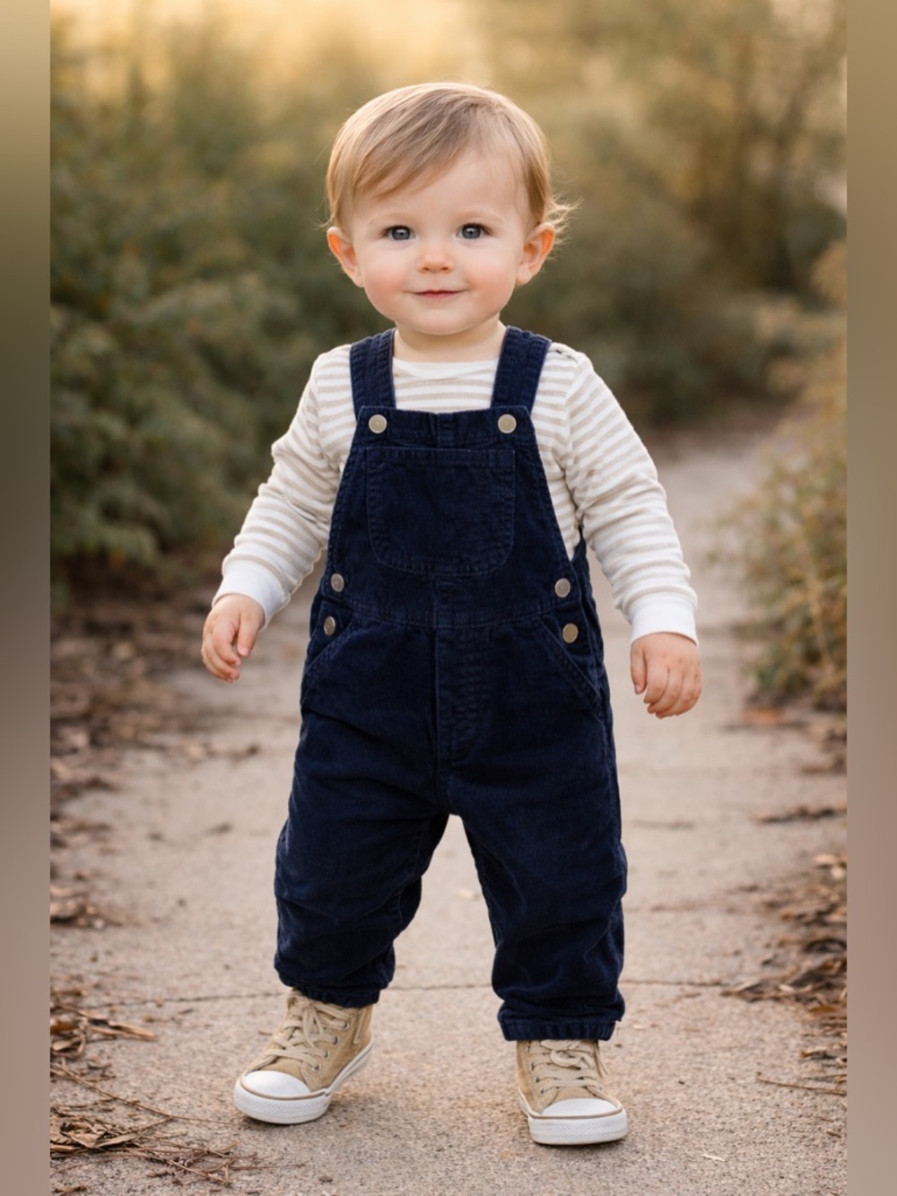 Zara Navy Corduroy Overalls for Kids